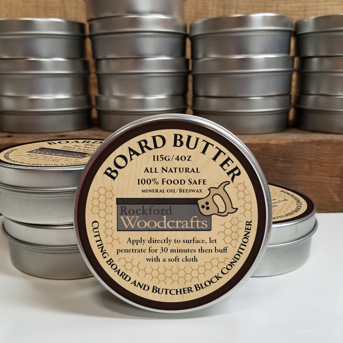 Cutting Board Wood Conditioner Made With 100% Pure USA Beeswax and