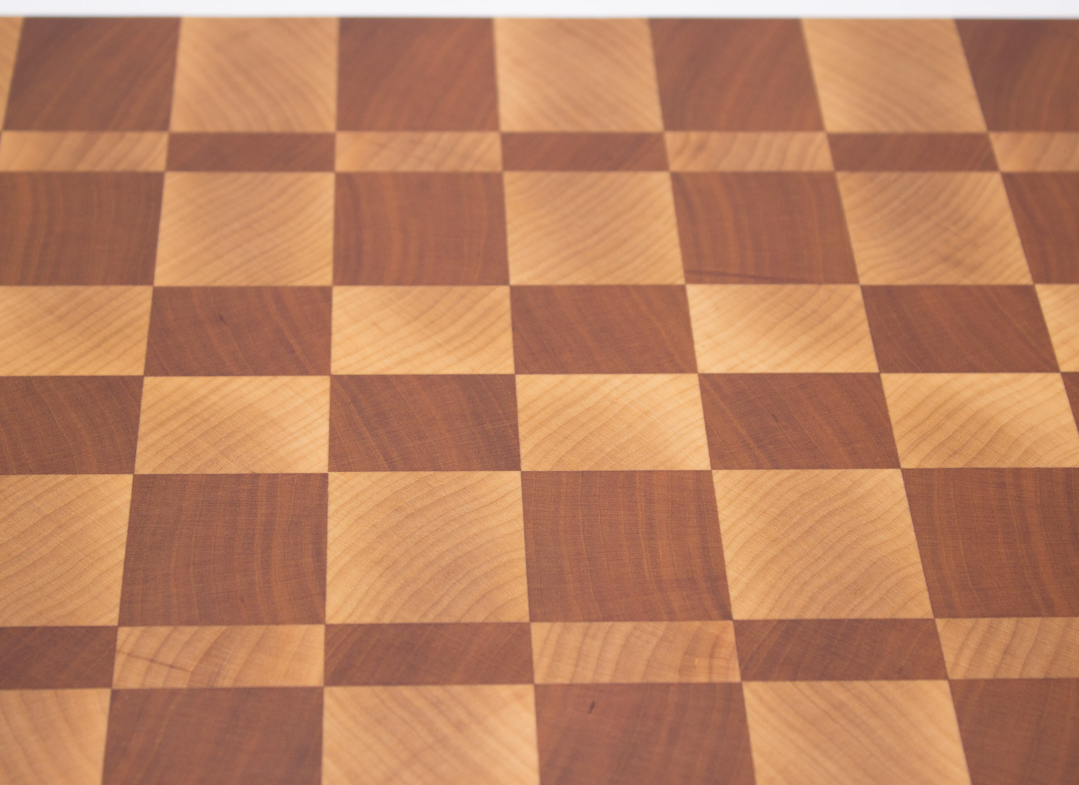 triple checker end grain cutting board - The Fine Grainery