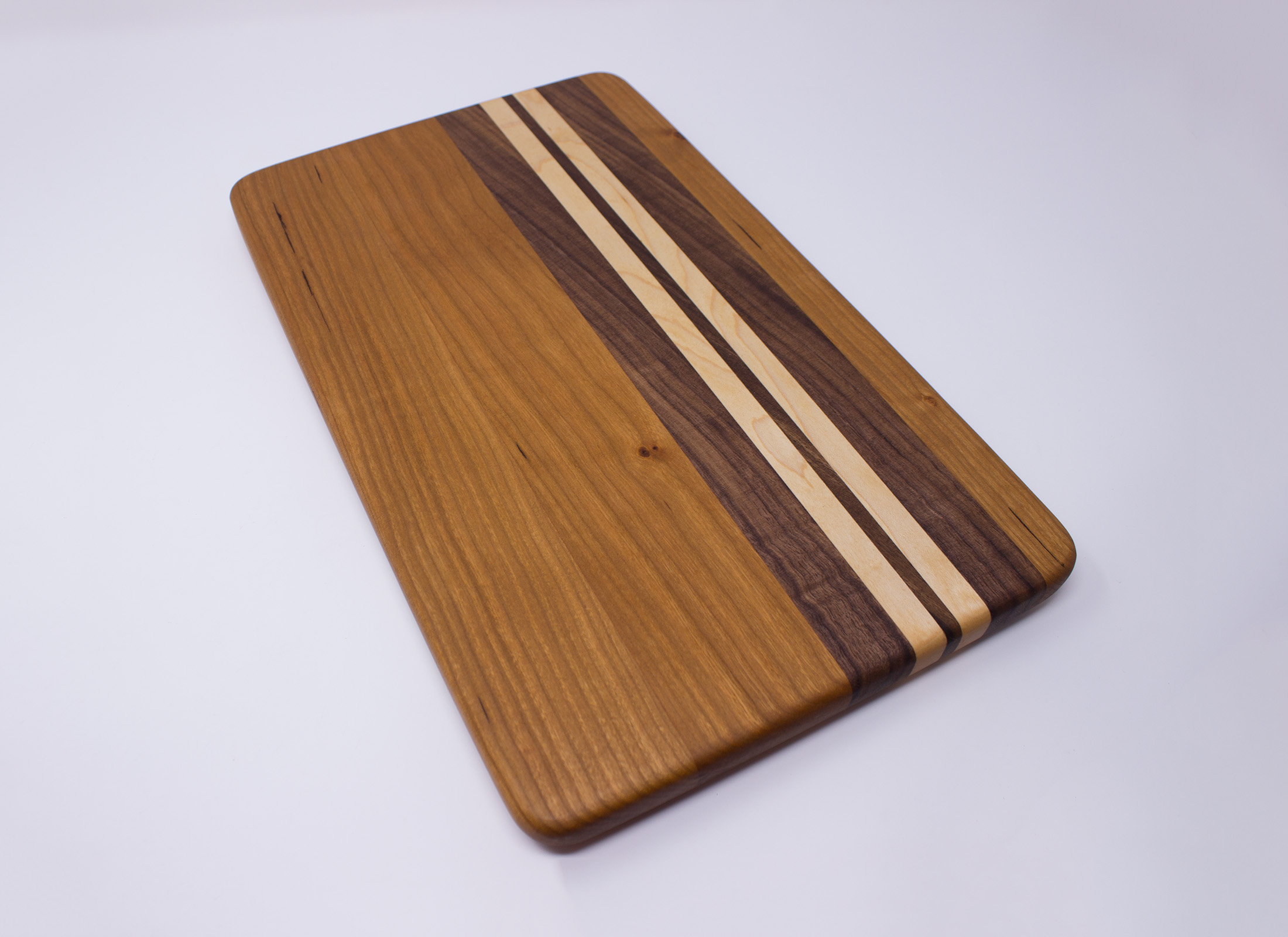 Cherry with Maple and Walnut Stripes – Rockford Woodcrafts
